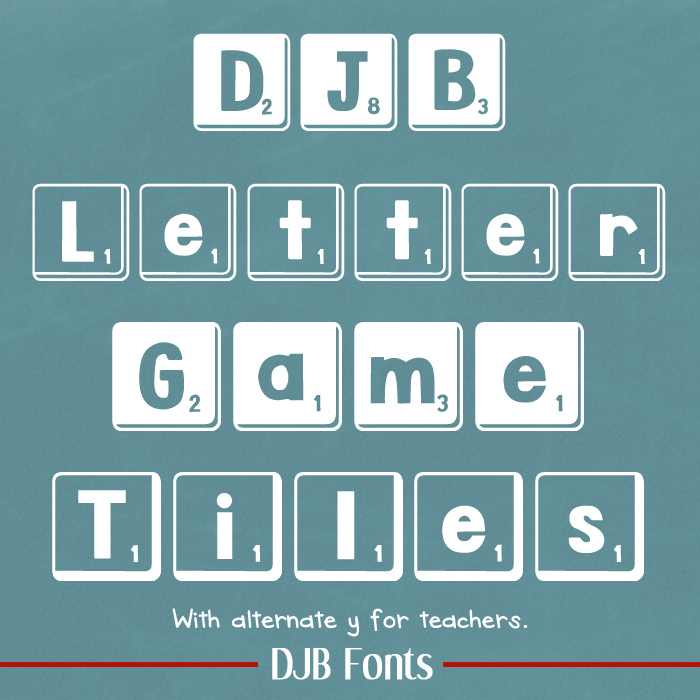 DJB Letter Game Tiles