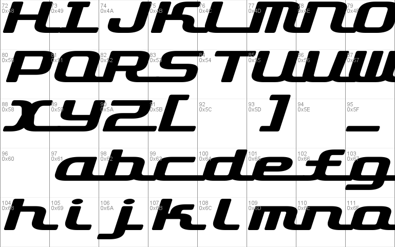 D3 Roadsterism Wide Italic