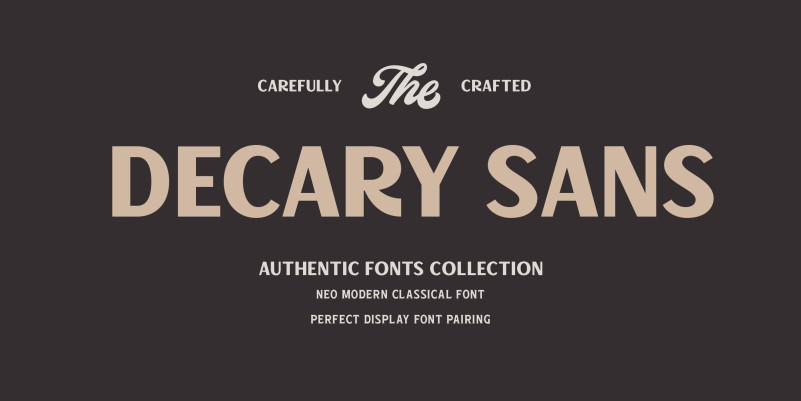 Decary Sans BoldIt PERSONAL USE