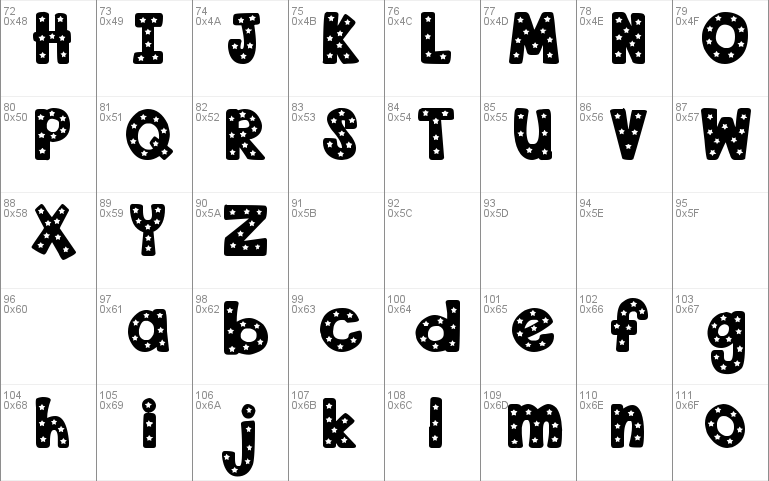 DJB Starry Starry Font