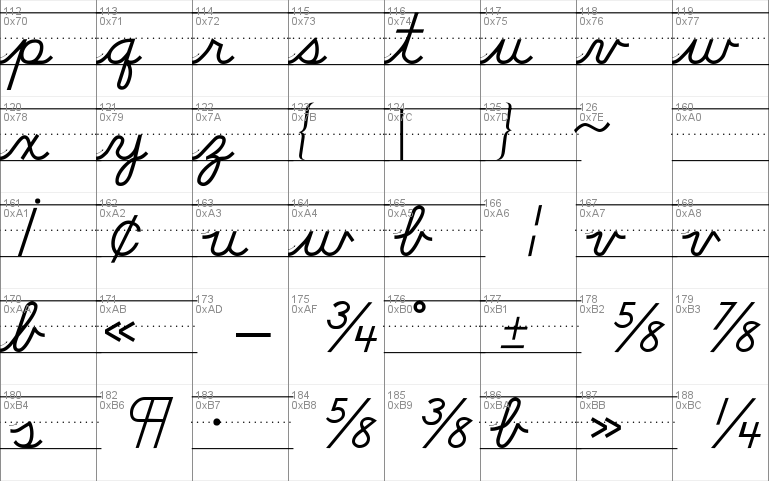 DN Cursive Arrows Rules