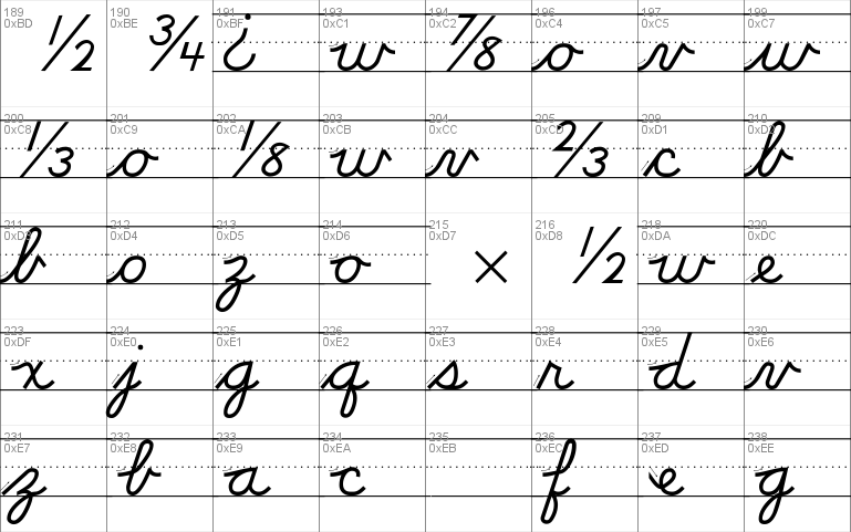 DN Cursive Arrows Rules