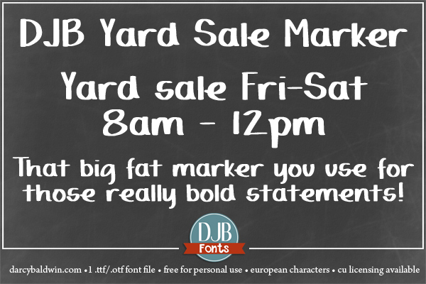 DJB Yard Sale Marker