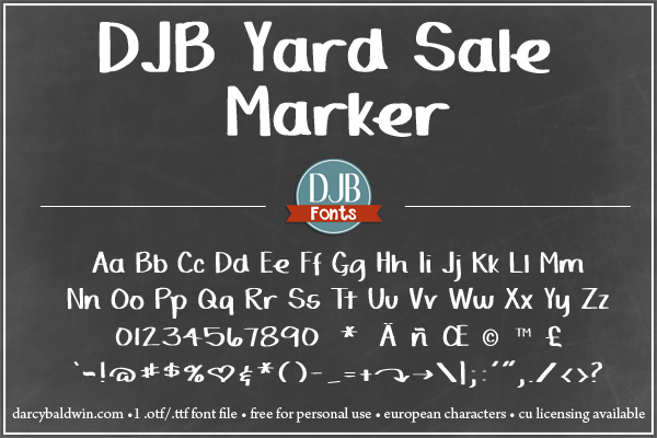 DJB Yard Sale Marker