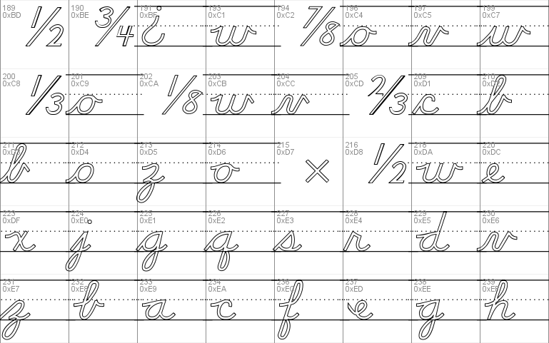 DN Cursive Outlines Rules