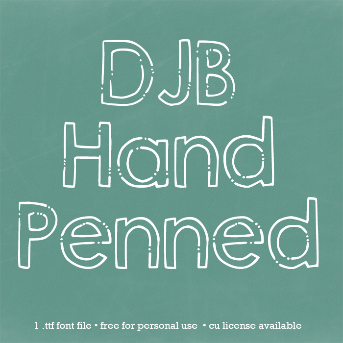 DJB Hand Penned Font