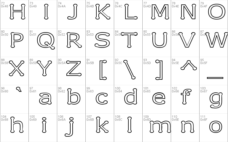 Drummon Outline Font
