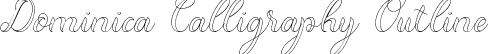 Dominica Calligraphy Outline