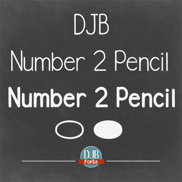 DJB Number 2 Pencil Bold Font