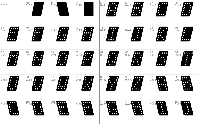 Domino normal kursiv