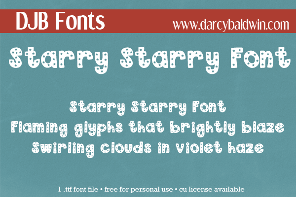 DJB Starry Starry Font