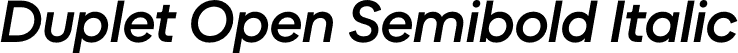 Duplet Open Semibold Italic