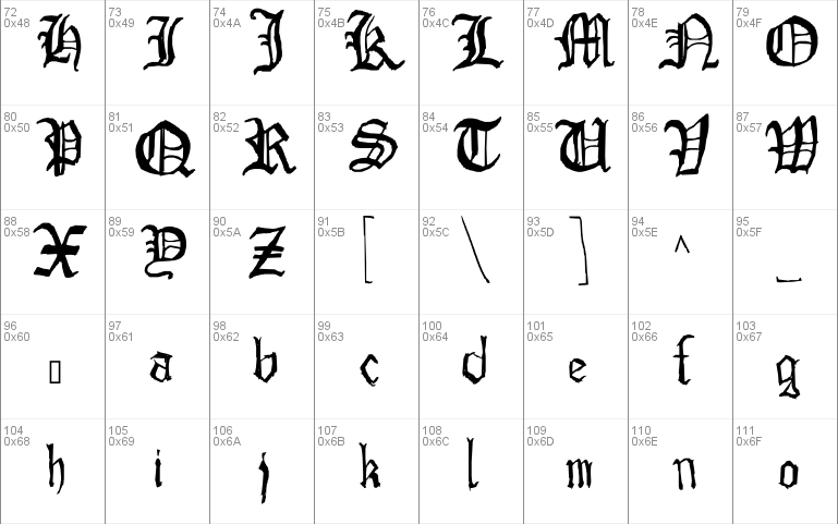 Drawn Old English