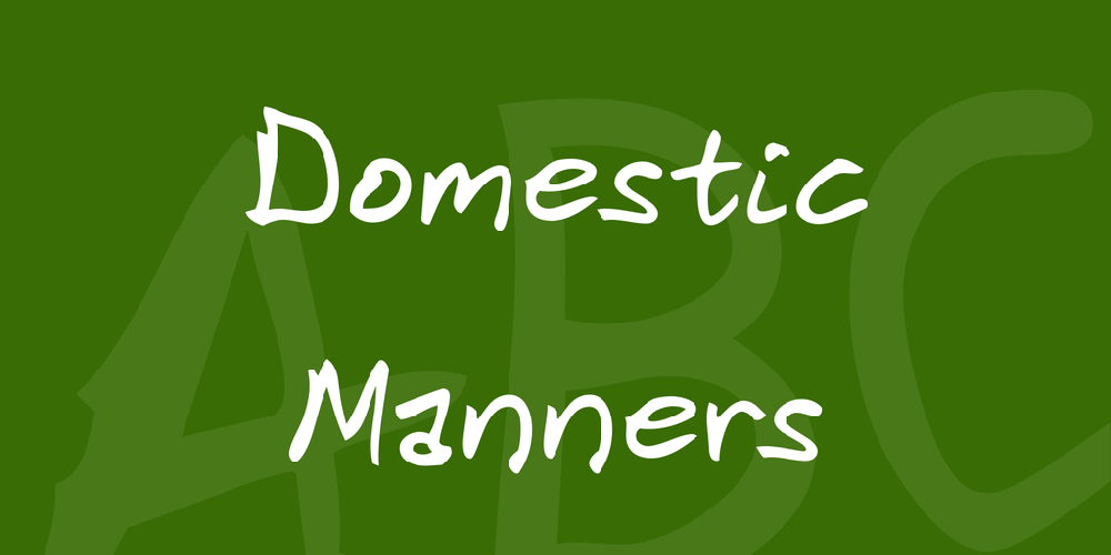 Domestic Manners