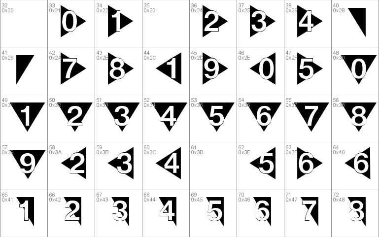 DecoNumbers LH Triangle