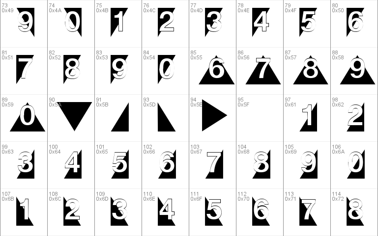 DecoNumbers LH Triangle