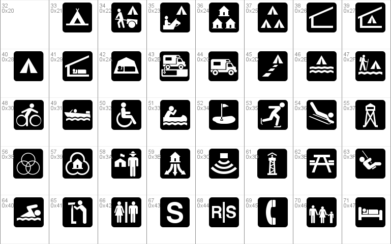 DNR Recreation Symbols