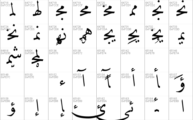 DecoType Naskh Extensions Windows font - free for Personal