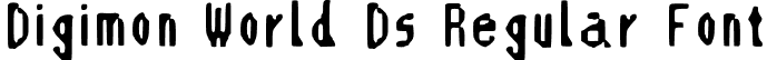 Digimon World Ds Regular Font