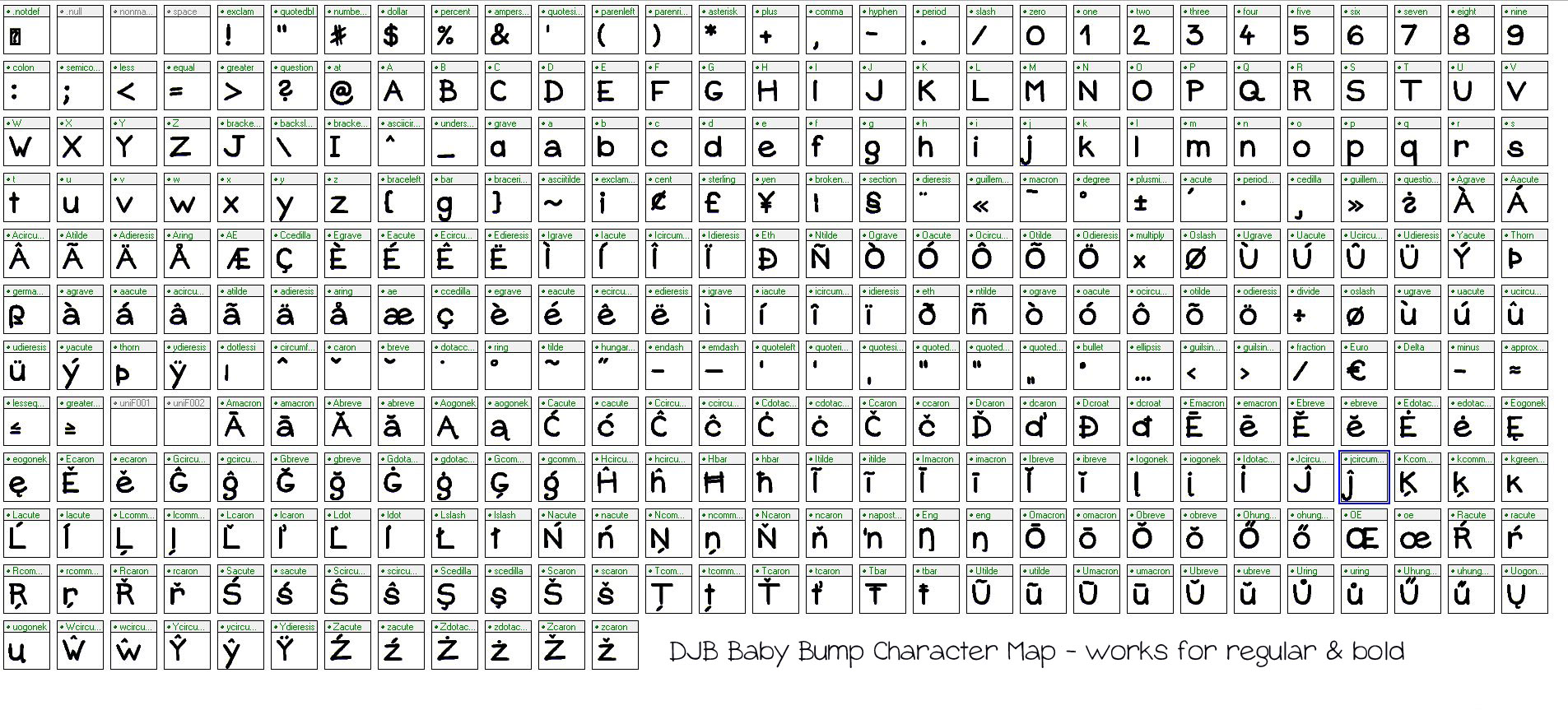 Djb Baby Bump Font Free For Personal