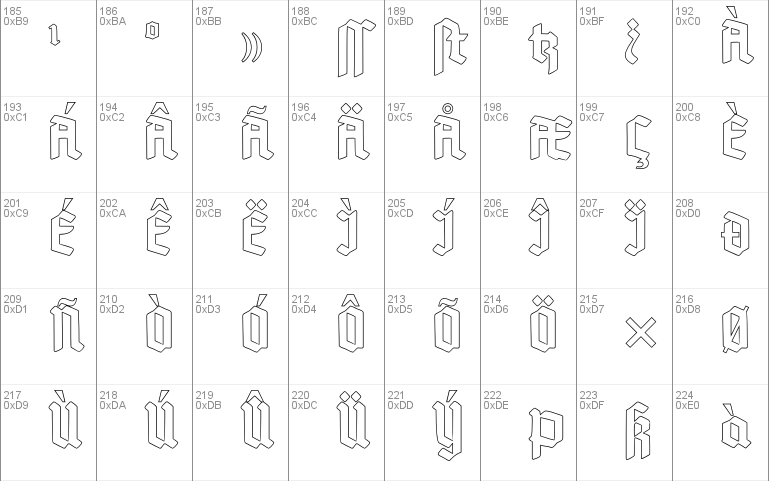 Deutsch-Gotisch Outline