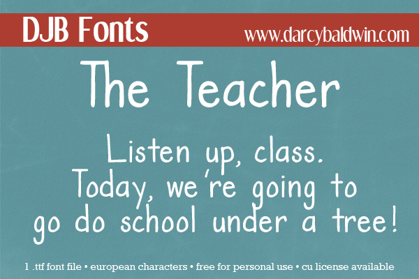 DJB The Teacher Font