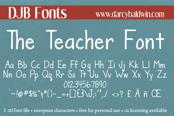 DJB The Teacher Font