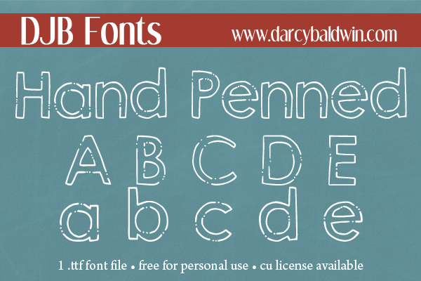 DJB Hand Penned Font