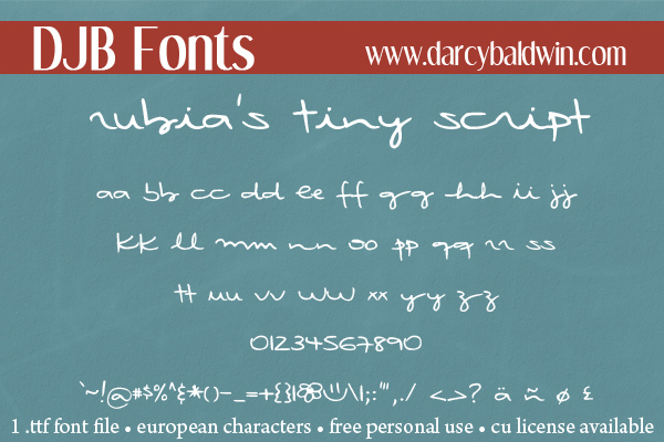 DJB Rubias Tiny Script