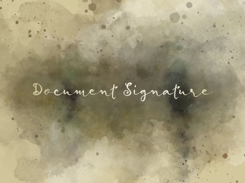 d Document Signature