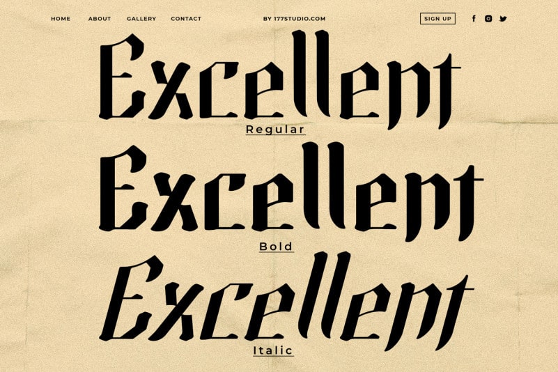 Excellent Display Font