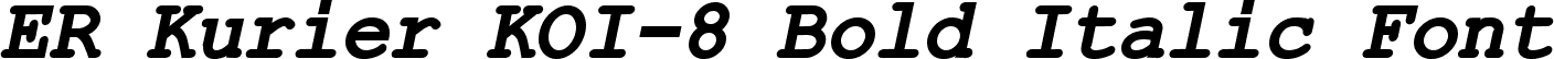 ER Kurier KOI-8 Bold Italic Font