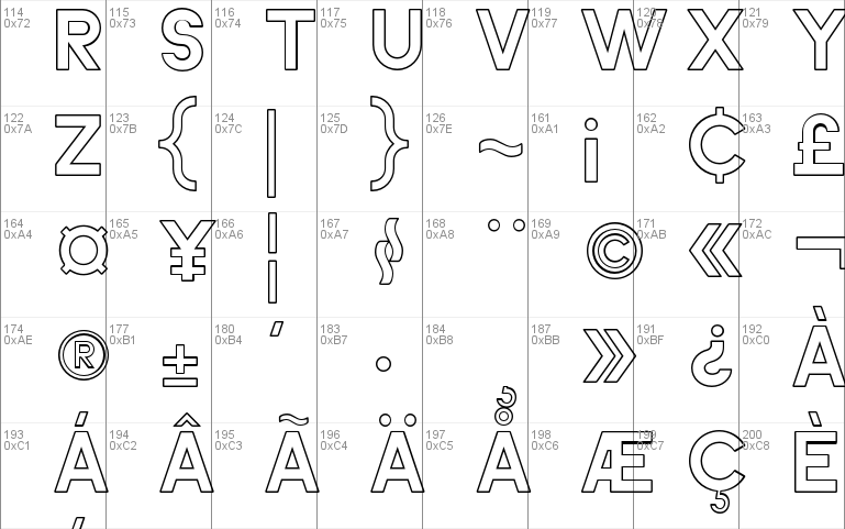 Ephesus Bold Outline