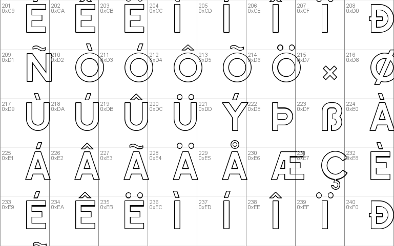 Ephesus Bold Outline