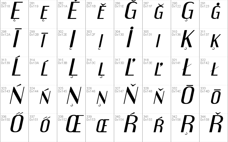 Engebrechtre Expanded Italic Font