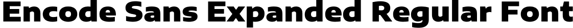 Encode Sans Expanded Regular Font