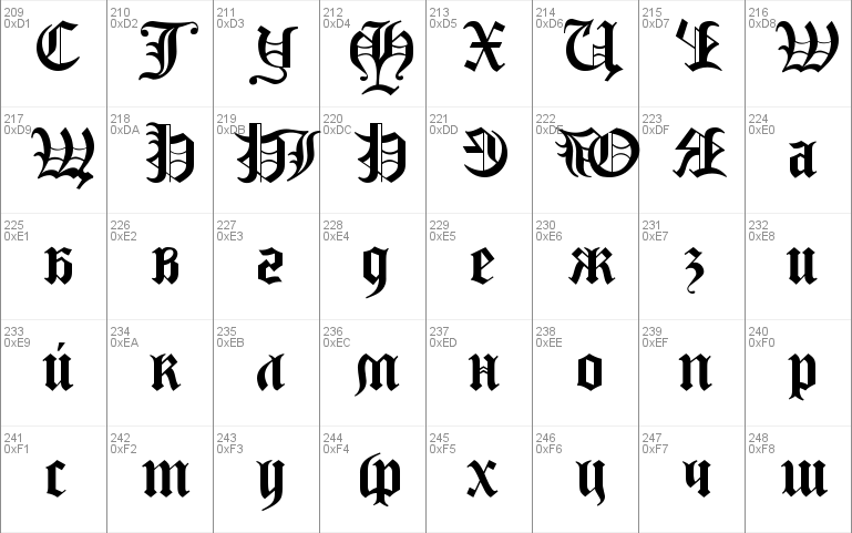 german gothic font