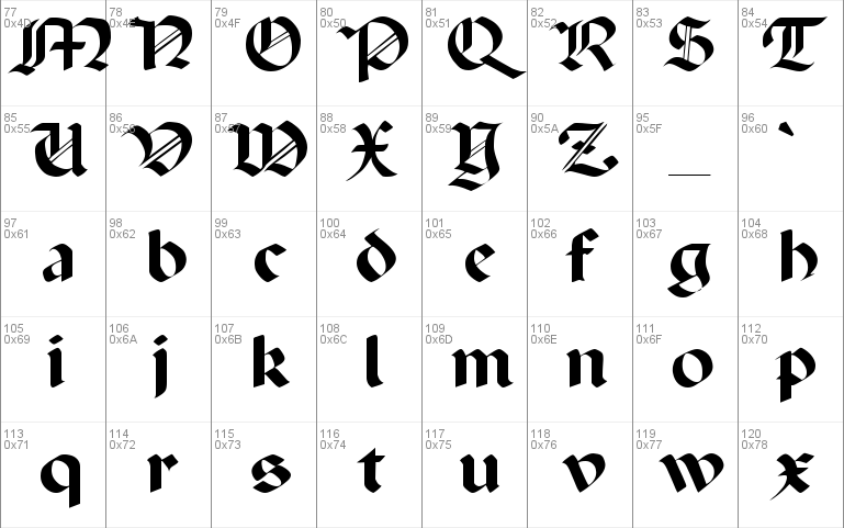 Excalibur SF Windows font - free for Personal