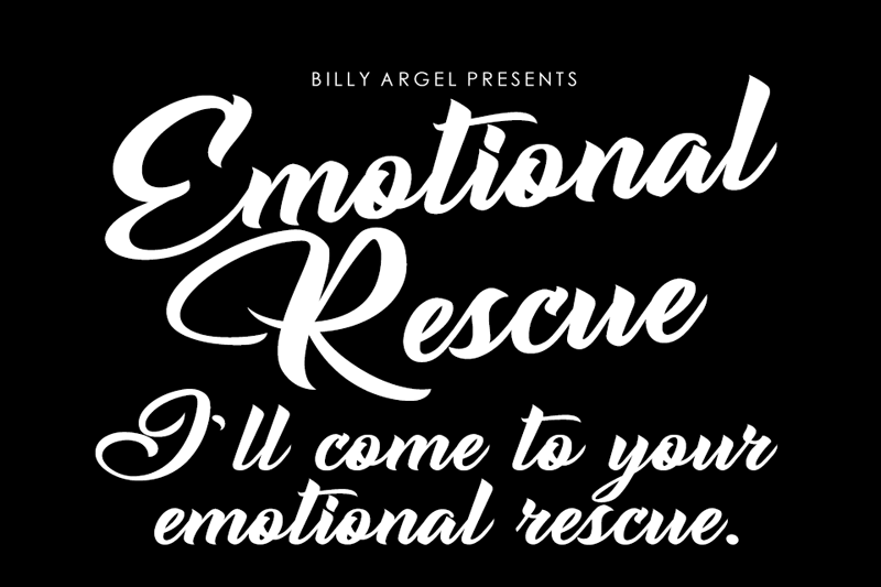Emotional Rescue Windows font free for Personal