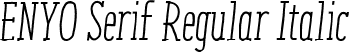 ENYO Serif Regular Italic