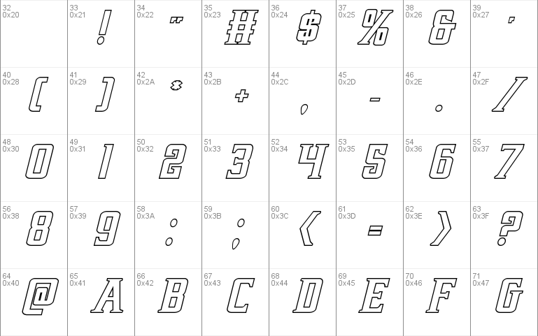 Earthrealm Outline Italic