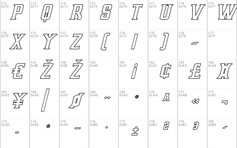 Earthrealm Outline Italic