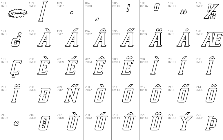 Earthrealm Outline Italic