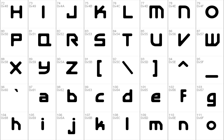 E4 Digitial Lowerised Windows font - free for Personal