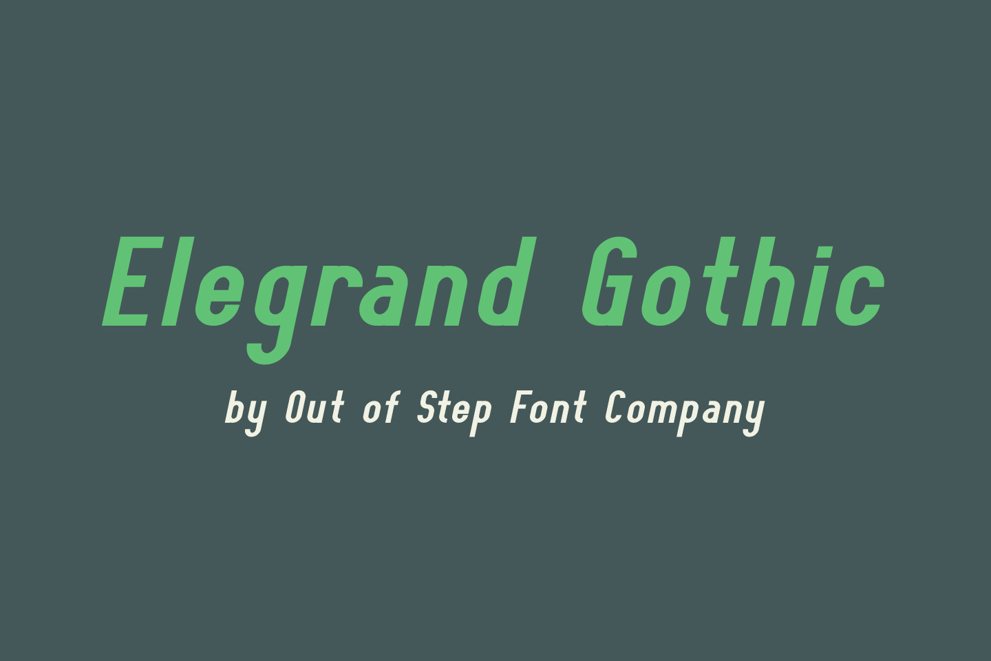 Elegrand Gothic Demo