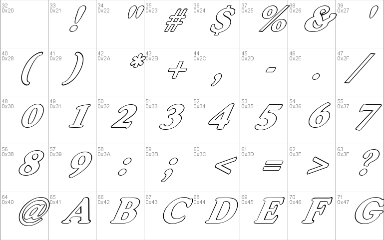 FZ ROMAN 30 HOLLOW ITALIC