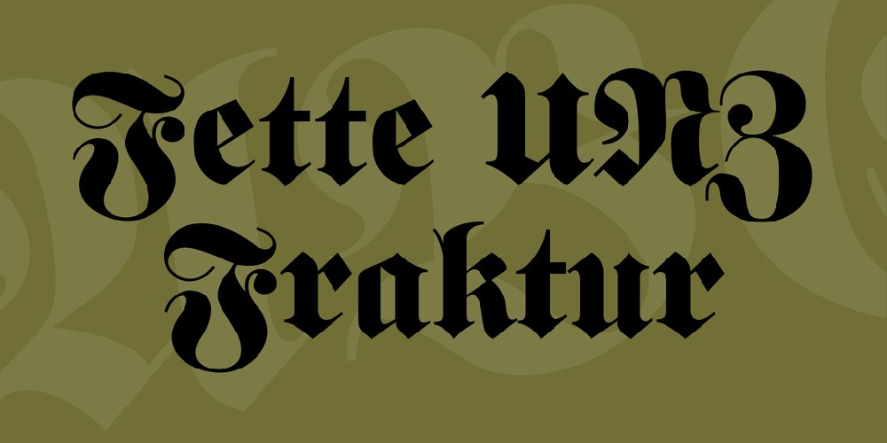 Fette UNZ Fraktur