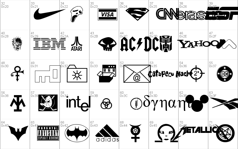 Famous Logos font - free for Personal | Commercial | Modification ...
