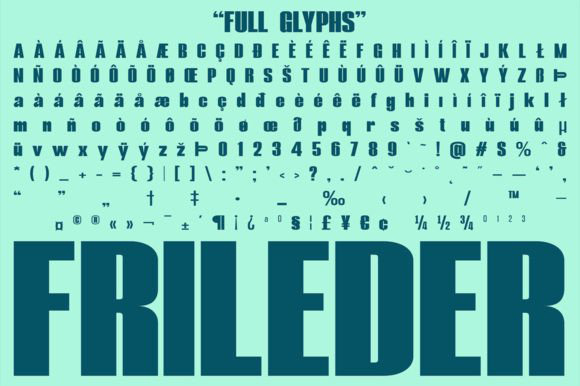 Frileder Typeface Slant