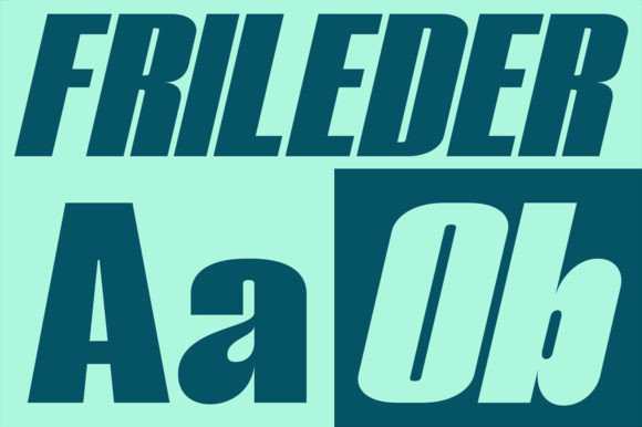 Frileder Typeface Slant